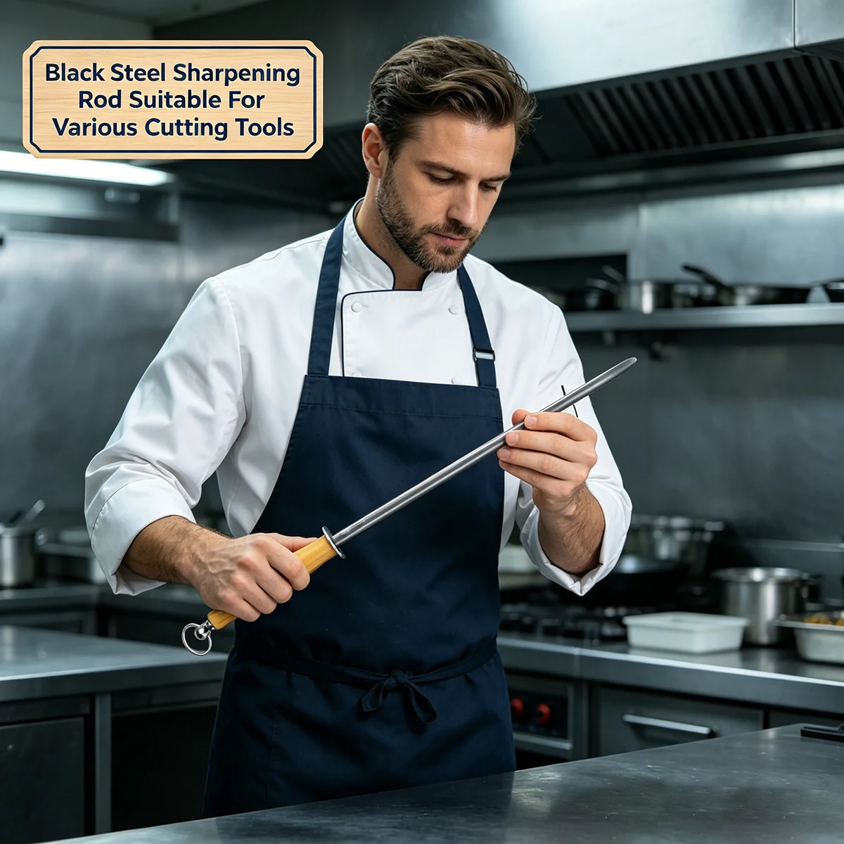 Knife Sharpening Stick - Professional Butcher's Sharpening Rod Ideal for Kitchen Knives and Small Blades Compact Sharpening Tool
Knife Sharpening Stick - Professional Butcher's Sharpening Rod Ideal for Kitchen Knives and Small Blades Compact Sharpening Tool