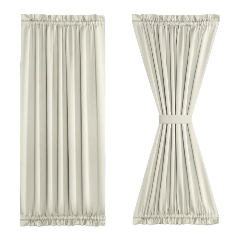 2 PCS White Curtain Rod Pocket Tie back Blackout Curtain Sun Blocking Widely Applicable Thermal Drapery for Privacy
2 PCS White Curtain Rod Pocket Tie back Blackout Curtain Sun Blocking Widely Applicable Thermal Drapery for Privacy