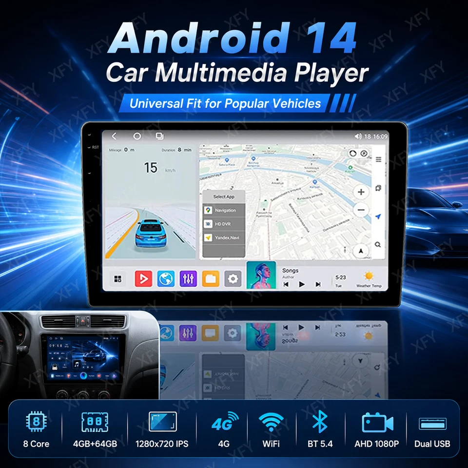 XFY 2DIN Android 14 CarPlay Car Radio Android Auto GPS Multimedia Player Universal 9/10 inch Car stereo WiFi player QLED Screen
XFY 2DIN Android 14 CarPlay Car Radio Android Auto GPS Multimedia Player Universal 9/10 inch Car stereo WiFi player QLED Screen