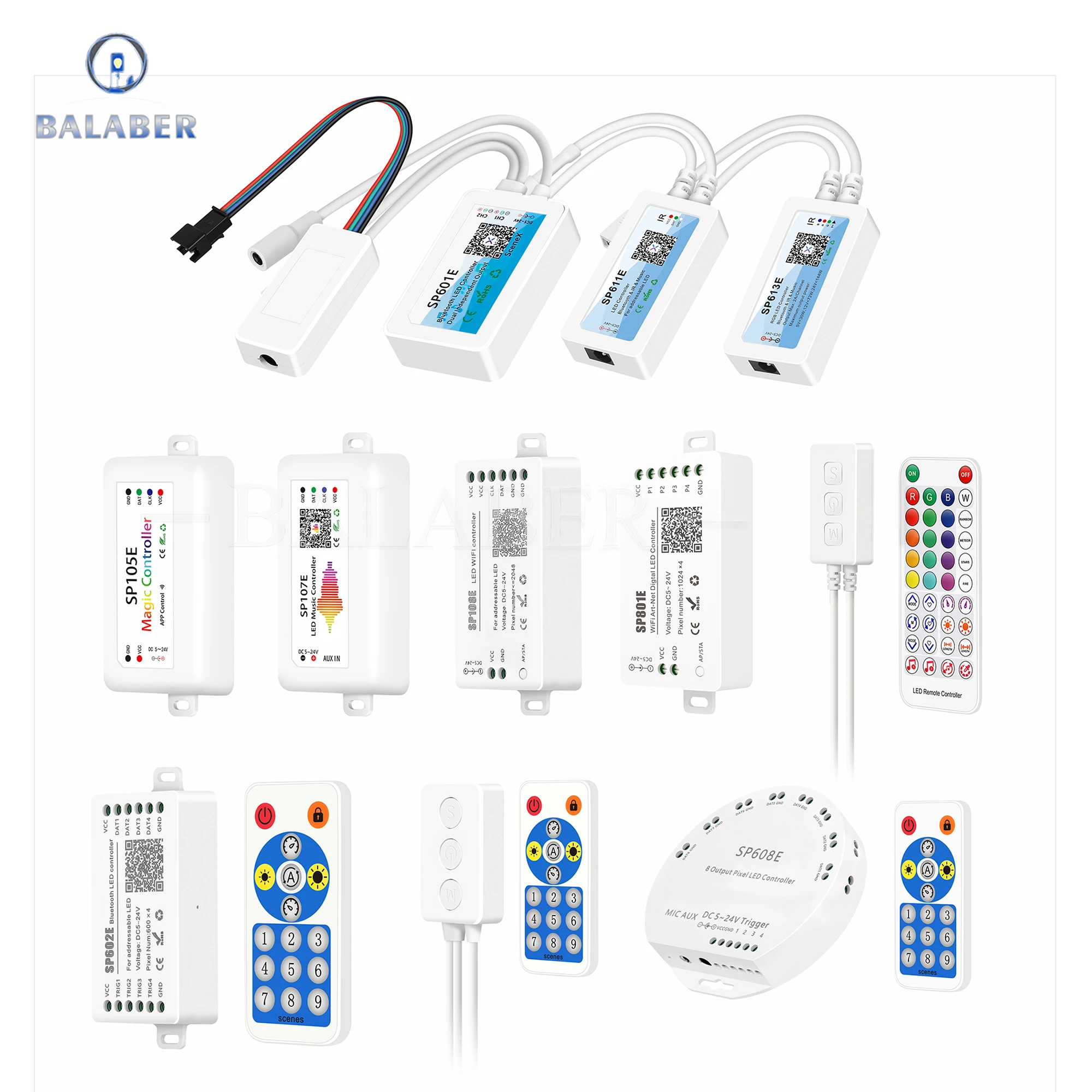 Led Strip Light Controller SP105E/SP106E/SP107E/SP108E/SP110E/SP630/SP602E For WS2812 SK6812 WS2811 WS2813 WS2815 Magic Led Tape
Led Strip Light Controller SP105E/SP106E/SP107E/SP108E/SP110E/SP630/SP602E For WS2812 SK6812 WS2811 WS2813 WS2815 Magic Led Tape