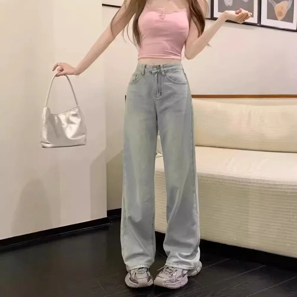 Cute Women's Wide Leg Pants adorned with Pink Bow Detail High Rise Straight Loose Fit Ideal for Spring Fashion
Cute Women's Wide Leg Pants adorned with Pink Bow Detail High Rise Straight Loose Fit Ideal for Spring Fashion