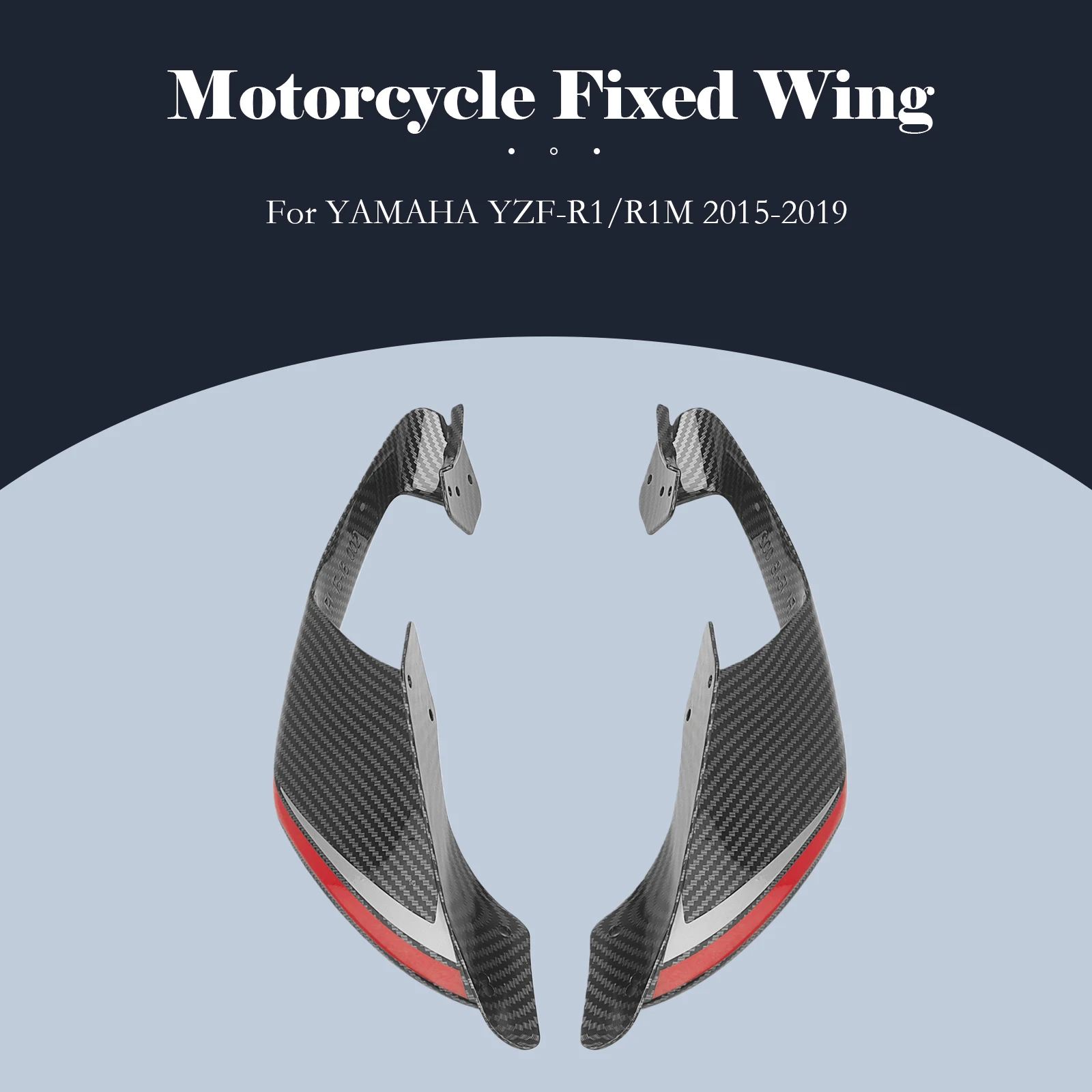 R1 Winglet for Yamaha R1 R1M 2015-2019 Fixed Wind Wing R1M 2015 2016 2017 2018 2019 Motorcycle Fairing Shell Accessories
R1 Winglet for Yamaha R1 R1M 2015-2019 Fixed Wind Wing R1M 2015 2016 2017 2018 2019 Motorcycle Fairing Shell Accessories