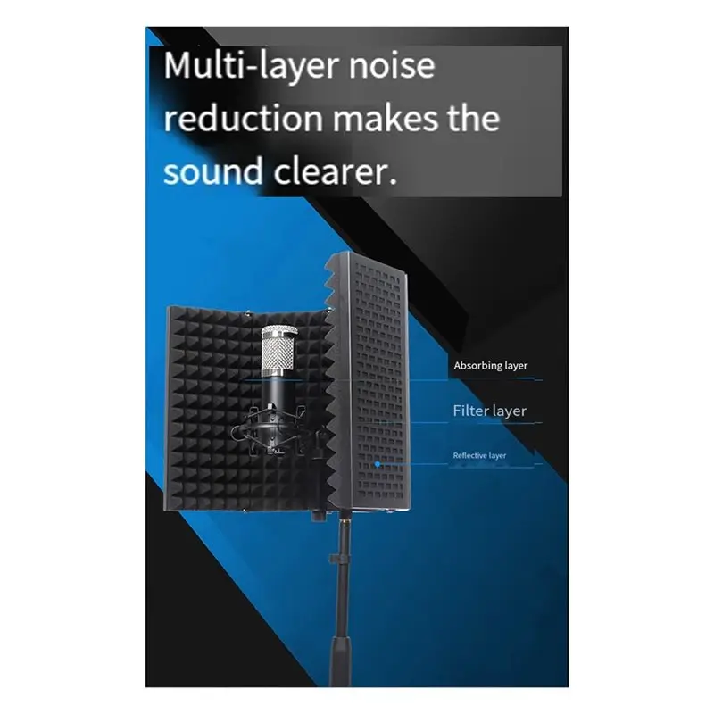 [EYEL!NEW!】 Microphone Isolation Shield Panel Reflection Filters For Studio Recording Suitable For Any Condenser Mic Five Doors
[EYEL!NEW!】 Microphone Isolation Shield Panel Reflection Filters For Studio Recording Suitable For Any Condenser Mic Five Doors