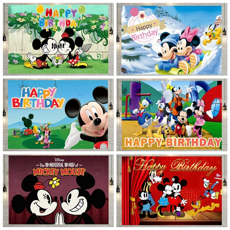 Disney Mickey Mouse Boy Girl's Birthday Backdrops For Photography Baby Shower Party Decor Photographic Background Photo Studio
Disney Mickey Mouse Boy Girl's Birthday Backdrops For Photography Baby Shower Party Decor Photographic Background Photo Studio