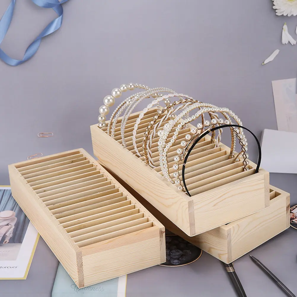 1Pcs Wooden Hairband Display Box Multi-Compartment Creative Organizer Desktop Storage Case Gift Headband Display Box
1Pcs Wooden Hairband Display Box Multi-Compartment Creative Organizer Desktop Storage Case Gift Headband Display Box