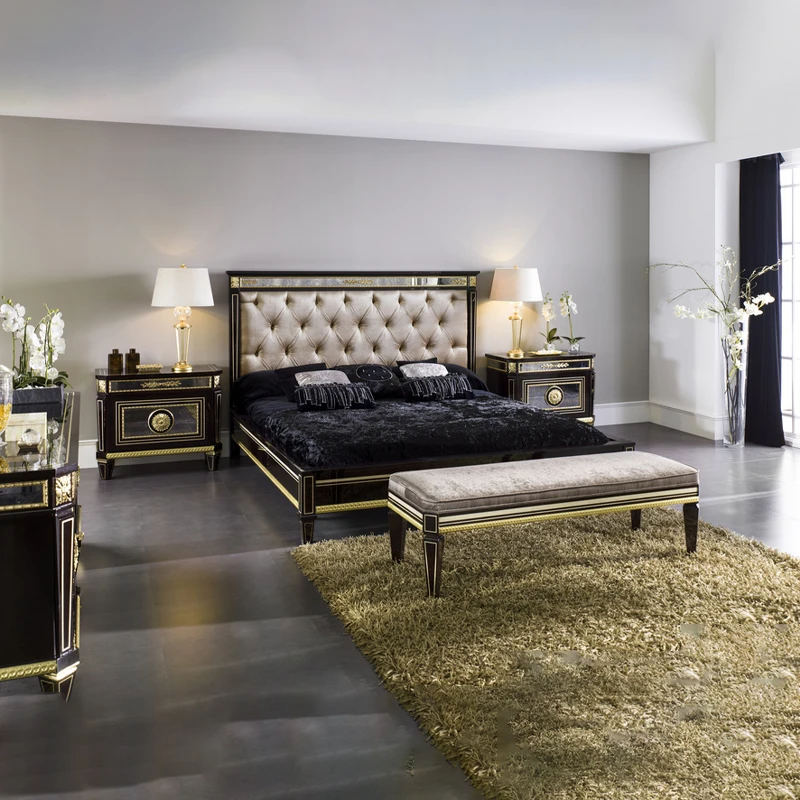 !@High Quality Hand Carving Villa Hotel Antique Bedroom Set King Size Bed Tufted Bed Black Wooden Royal Bedroom Set Luxury
!@High Quality Hand Carving Villa Hotel Antique Bedroom Set King Size Bed Tufted Bed Black Wooden Royal Bedroom Set Luxury