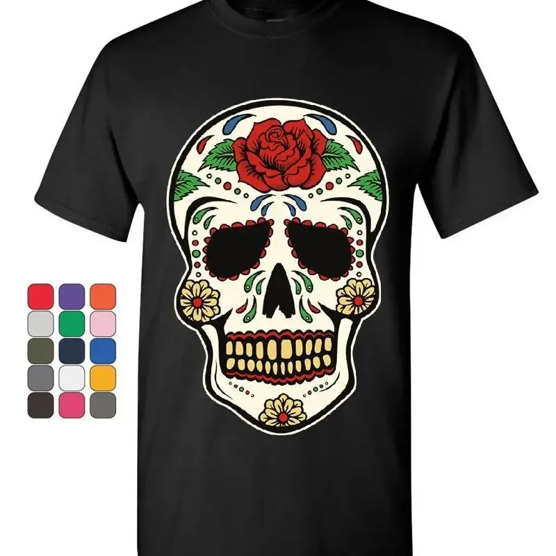 Sugar Skull Calavera T-Shirt Dia de los Muertos Day of the Dead Mens Tee Shirt
Sugar Skull Calavera T-Shirt Dia de los Muertos Day of the Dead Mens Tee Shirt