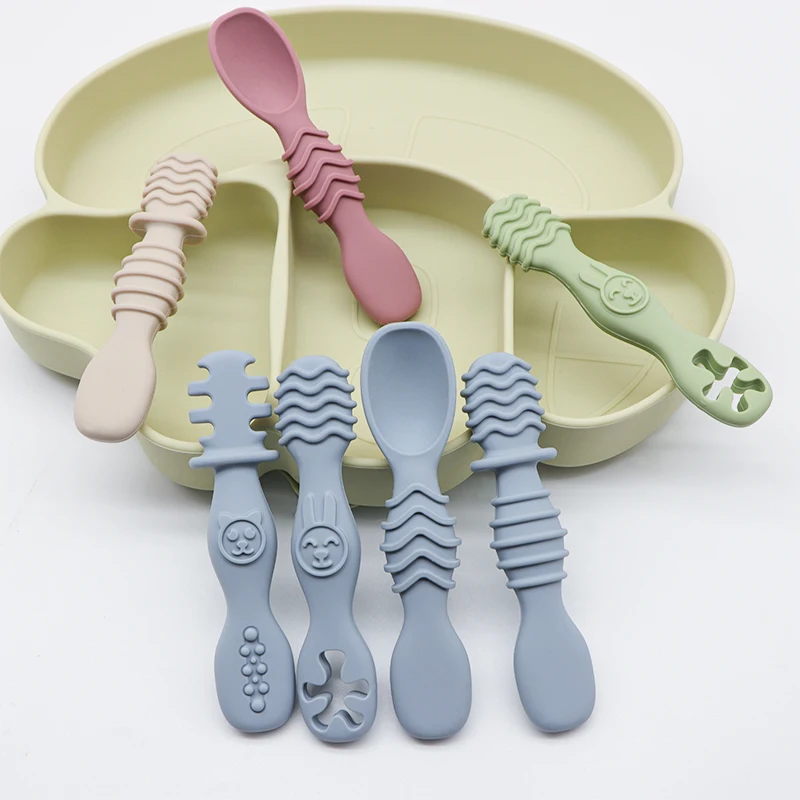 4pcs silicone baby food spoon, training spoon for babies over 6 months old, easy-to-grip tableware, Christmas gift
4pcs silicone baby food spoon, training spoon for babies over 6 months old, easy-to-grip tableware, Christmas gift