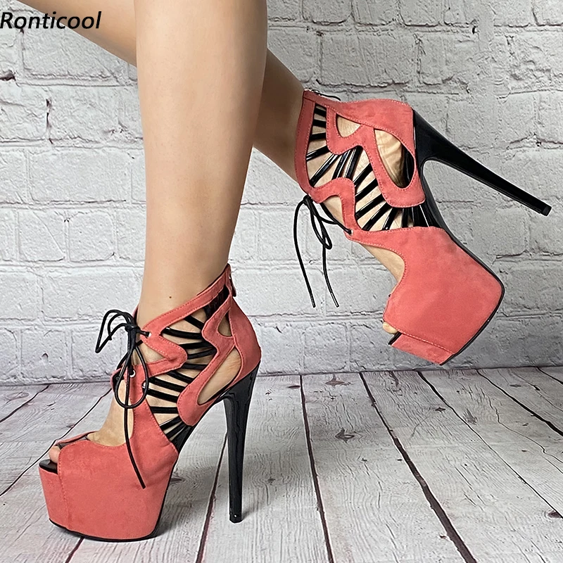 Ronticool 2021 Women Gladiator Sandals Unisex Back Zipper Stiletto Heels Peep Toe Pretty Pink Purple Party Shoes US Size 5-20
Ronticool 2021 Women Gladiator Sandals Unisex Back Zipper Stiletto Heels Peep Toe Pretty Pink Purple Party Shoes US Size 5-20