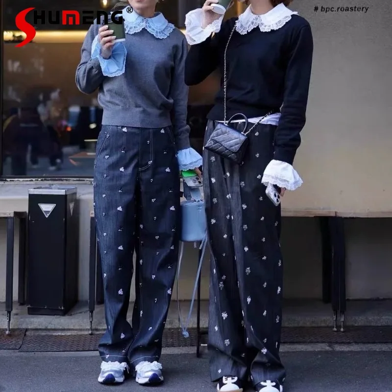 2026 Summer New Japanese Daily Wear Embroidery Denim Pants Women's Commuter Style Casual Loose Y2k Trousers 2 Colors Available
2026 Summer New Japanese Daily Wear Embroidery Denim Pants Women's Commuter Style Casual Loose Y2k Trousers 2 Colors Available