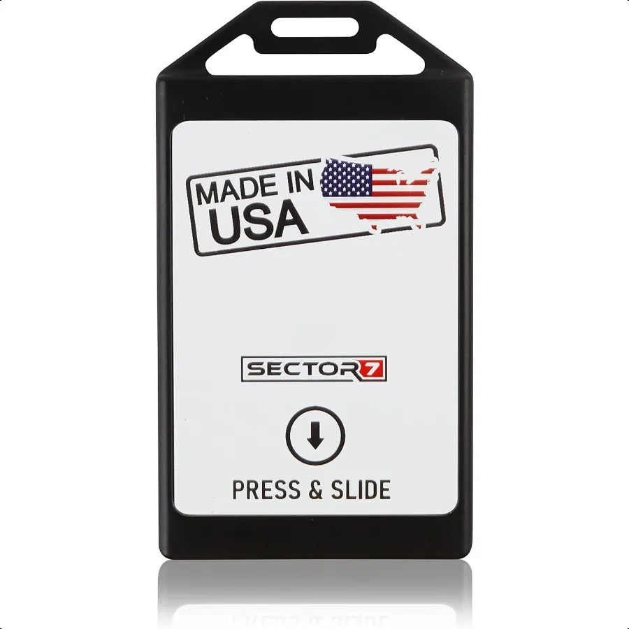 Sector 7 ID Badge Holder 1 to 3 Cards RFID Scannable Minimalist Lightweight Black Plastic
Sector 7 ID Badge Holder 1 to 3 Cards RFID Scannable Minimalist Lightweight Black Plastic