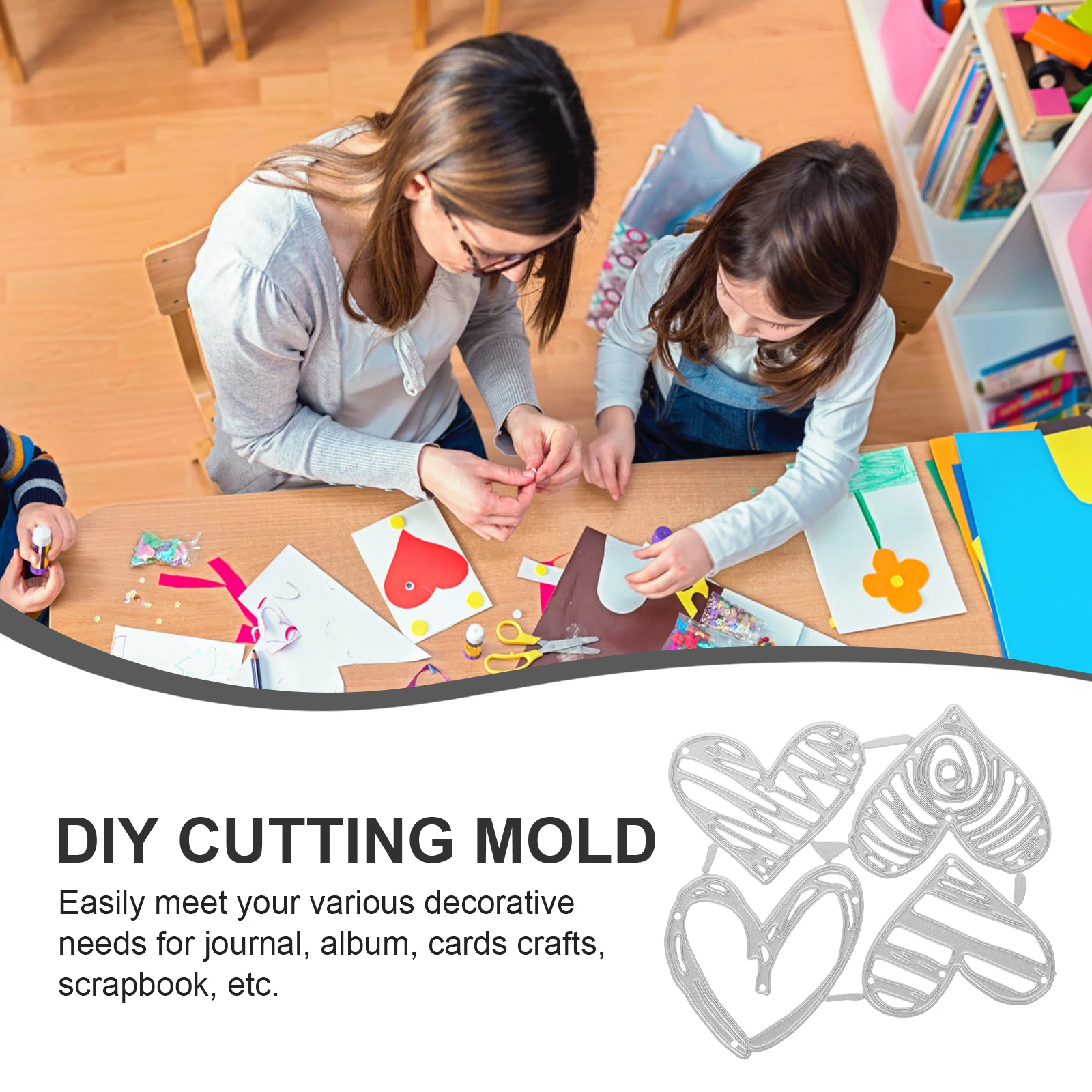 4 Heart Cutting Dies Carbon Steel Craft Scrapbooking Tools Metal Cutting Die For Scrapbooking Embossing Folders Precision Cut
4 Heart Cutting Dies Carbon Steel Craft Scrapbooking Tools Metal Cutting Die For Scrapbooking Embossing Folders Precision Cut