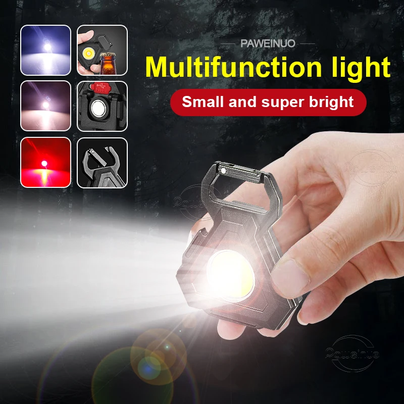 Mini Portable COB Keychain Work Flashlights Light 7 Mode Rechargeable High Lumens Portable LED Lights for Camping Hiking Running
Mini Portable COB Keychain Work Flashlights Light 7 Mode Rechargeable High Lumens Portable LED Lights for Camping Hiking Running