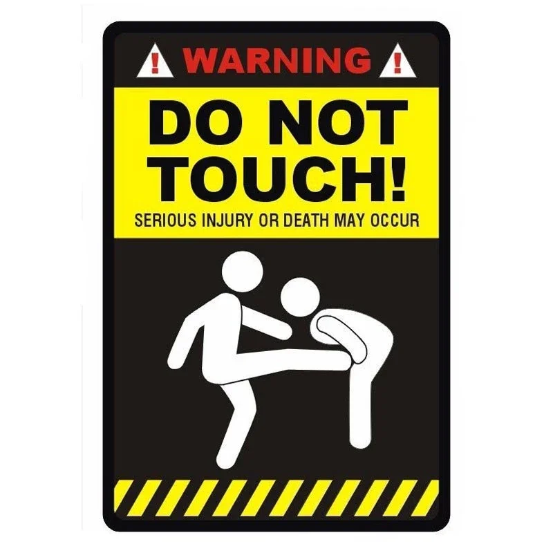 Removable Decal WARNING - DO NOT TOUCH! Car Sticker Waterproof Accessories on Bumper Rear Window
Removable Decal WARNING - DO NOT TOUCH! Car Sticker Waterproof Accessories on Bumper Rear Window