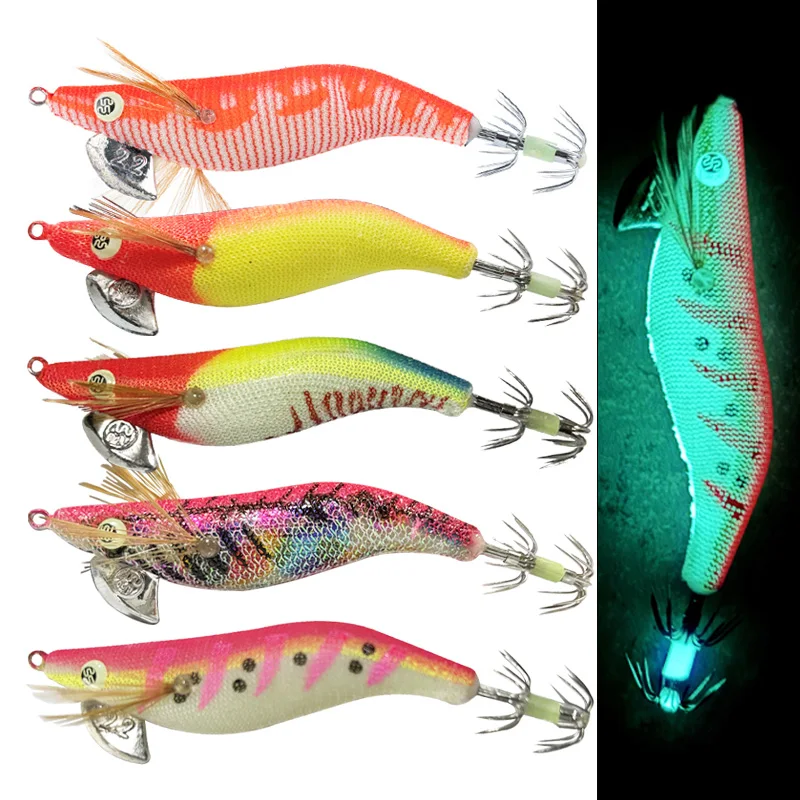 AS 10pcs1.8#2.2# Fishing Shrimp Hard Bait Crowns Wood Squid Hook Squid Jigs Glow Sea Lure Set Artificial Cuttlefish Octopus
AS 10pcs1.8#2.2# Fishing Shrimp Hard Bait Crowns Wood Squid Hook Squid Jigs Glow Sea Lure Set Artificial Cuttlefish Octopus