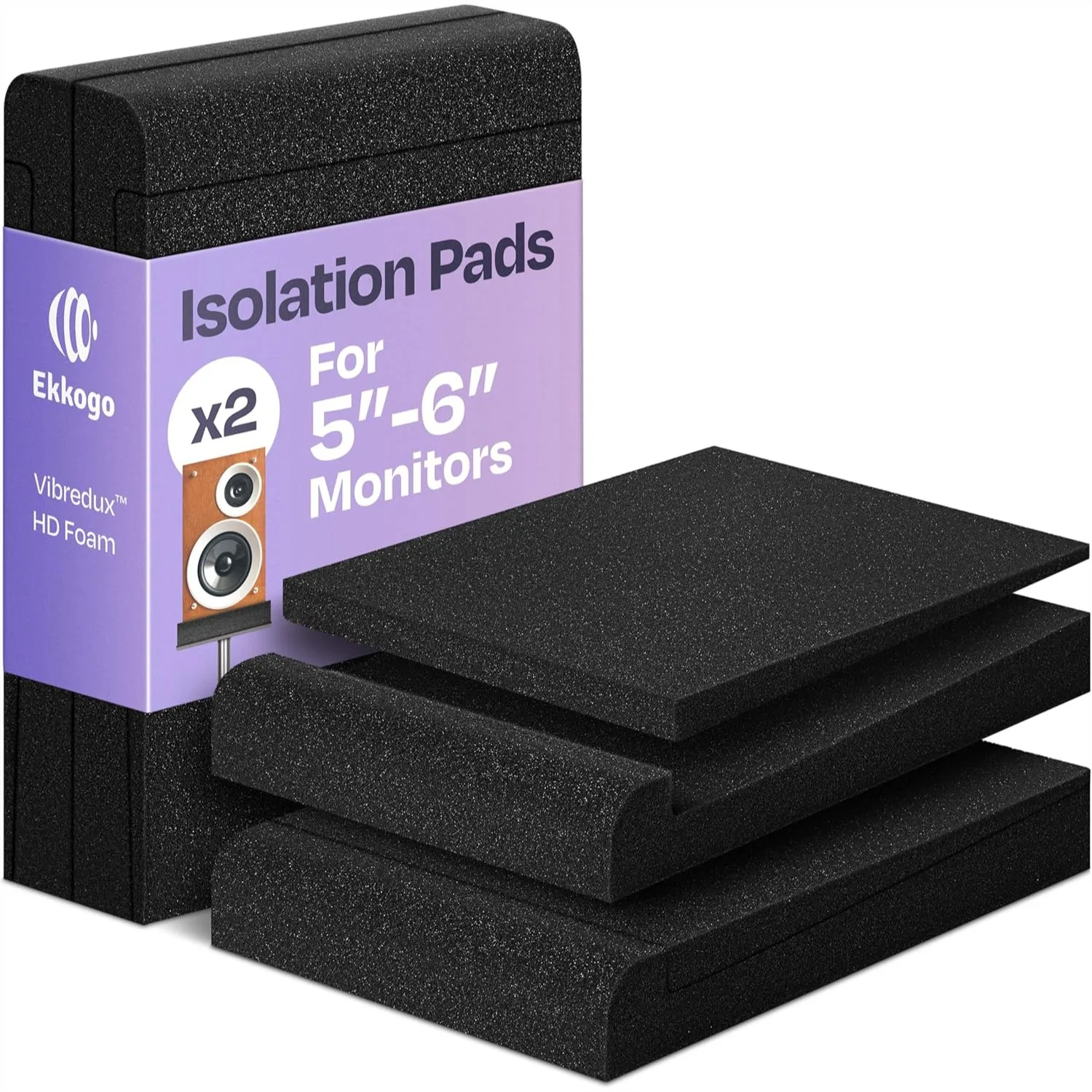 Studio Monitor Isolation Pads Acoustic Foam for 5 Inch Speakers with Angle Adjustments
Studio Monitor Isolation Pads Acoustic Foam for 5 Inch Speakers with Angle Adjustments