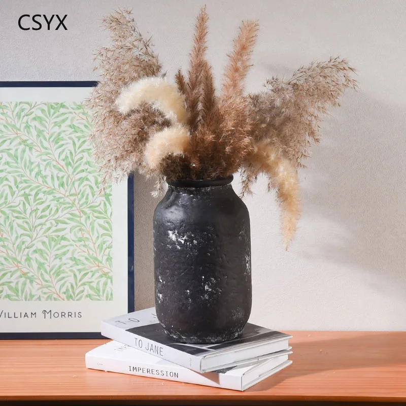 Ceramic Vase Dried Flowers Flower Arrangement Device Retro Wabi Wind Home Jewelry Ornament Dining Table
Ceramic Vase Dried Flowers Flower Arrangement Device Retro Wabi Wind Home Jewelry Ornament Dining Table