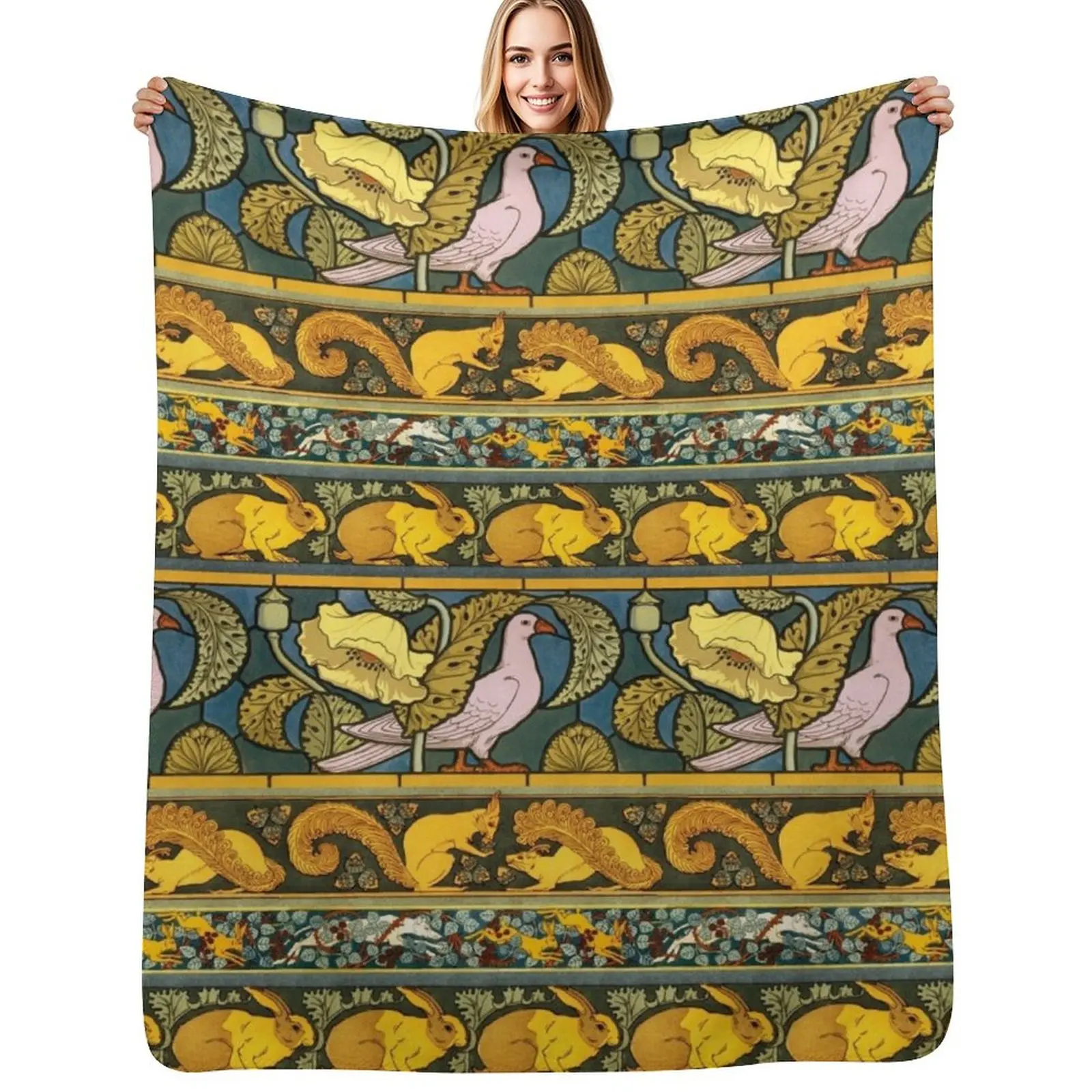 Golden Animal Stripes Pattern by Maurice Pillard Verneuil Throw Blanket All Weather Soft Throw Blanket for Sofa
Golden Animal Stripes Pattern by Maurice Pillard Verneuil Throw Blanket All Weather Soft Throw Blanket for Sofa