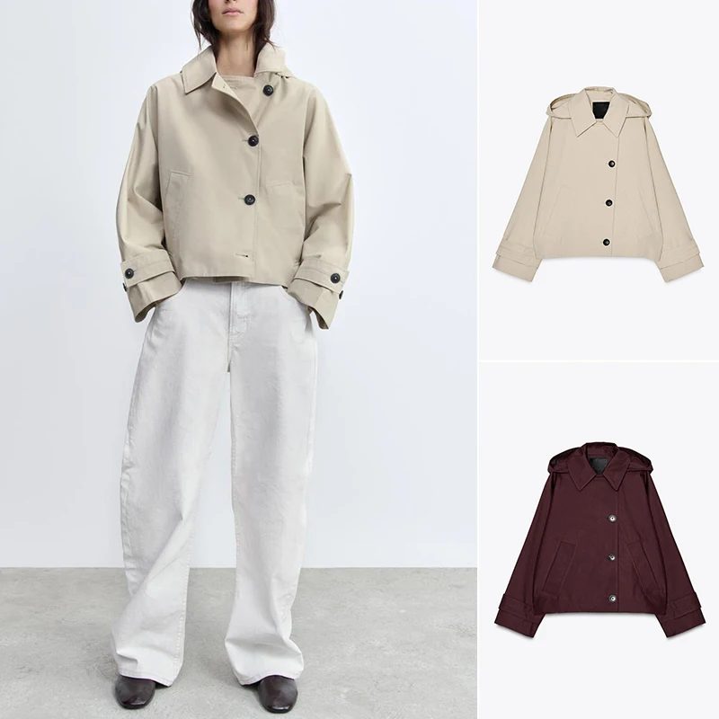 Повседневное пальто Batwing Long Sve ort, женская весенне-летняя модная верхняя одежда с отложным воротником, украшенное пуговицами 
Повседневное пальто Batwing Long Sve ort, женская весенне-летняя модная верхняя одежда с отложным воротником, украшенное пуговицами