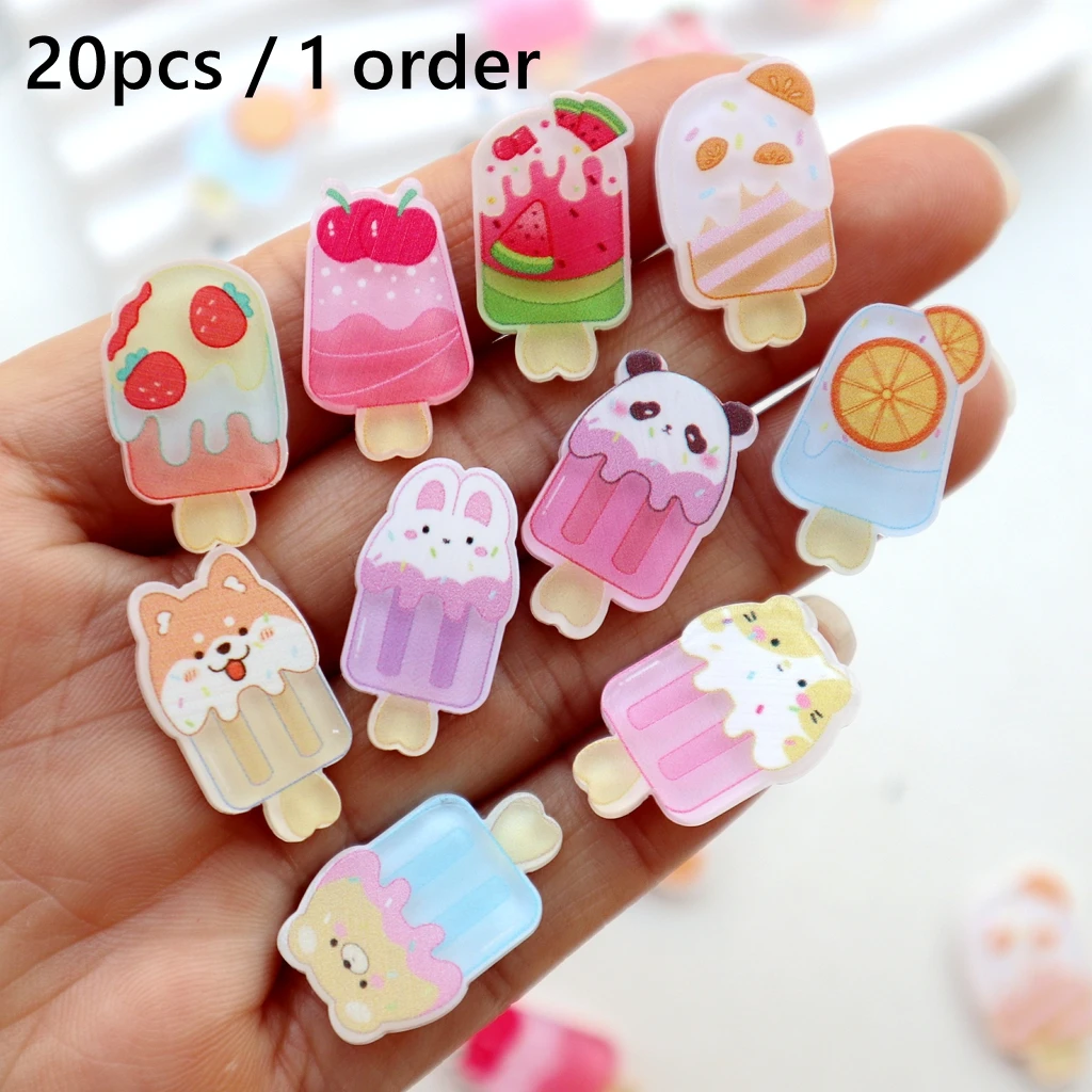 Wholesale 20PCS White Back Acrylic Ice Creams - Colorful Vibrant Animal Fruit - Cute Trendy DIY Accessory for Jewelry Making
Wholesale 20PCS White Back Acrylic Ice Creams - Colorful Vibrant Animal Fruit - Cute Trendy DIY Accessory for Jewelry Making