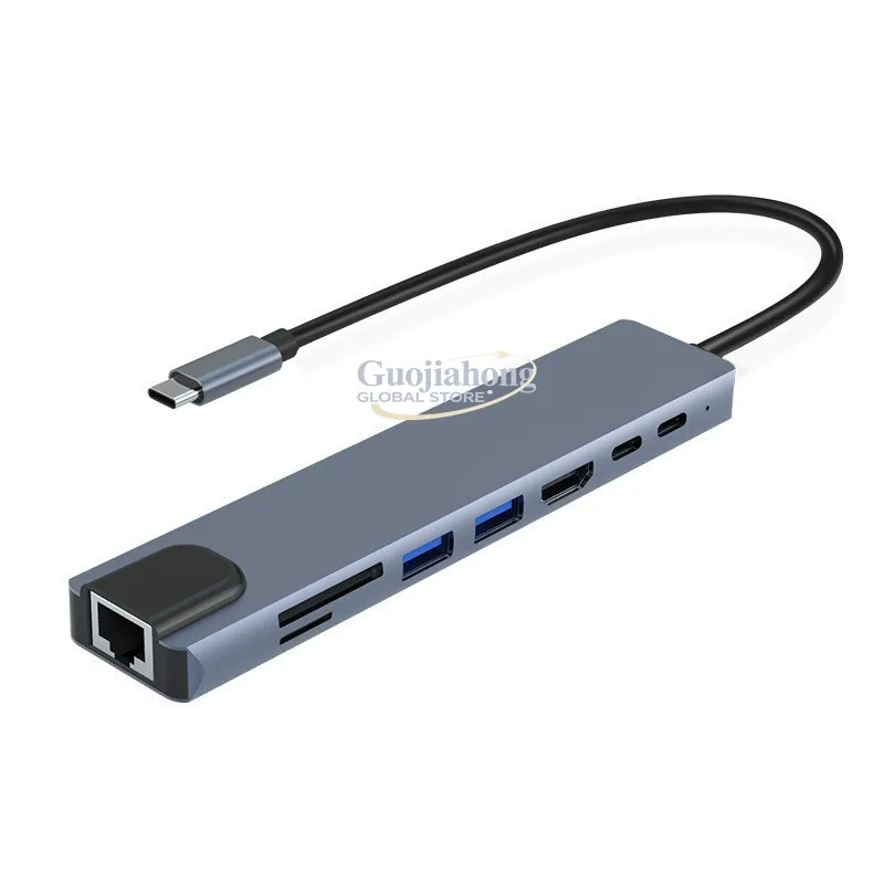 TYPE-C 8-in-1 docking station network interface card type-c to 4K HUB RJ45 USB hub
TYPE-C 8-in-1 docking station network interface card type-c to 4K HUB RJ45 USB hub