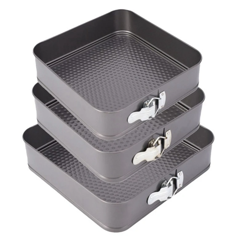 Cheesecake Baking Pan Spring Non-Stick Metal Square Baking Mold Spring Pan Leak-Proof Removable Kitchen Mold
Cheesecake Baking Pan Spring Non-Stick Metal Square Baking Mold Spring Pan Leak-Proof Removable Kitchen Mold