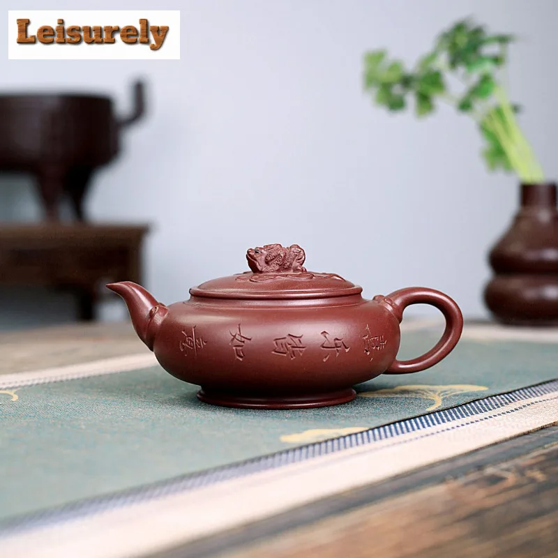 300ml Traditional Yixing Purple Clay Teapots Handmade Wealth Jin Chan Pot Raw Ore Purple Mud Kettle With Filter Zisha Tea Set 
300ml Traditional Yixing Purple Clay Teapots Handmade Wealth Jin Chan Pot Raw Ore Purple Mud Kettle With Filter Zisha Tea Set
