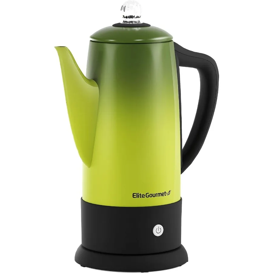 EC812G Винтажный электрический перколятор для кофе 50-х годов, прозрачная ручка процесса заваривания, ручка Cool-Touch, беспроводная подача, 12 чашек, зеленый цвет в стиле ретро
EC812G Винтажный электрический перколятор для кофе 50-х годов, прозрачная ручка процесса заваривания, ручка Cool-Touch, беспроводная подача, 12 чашек, зеленый цвет в стиле ретро