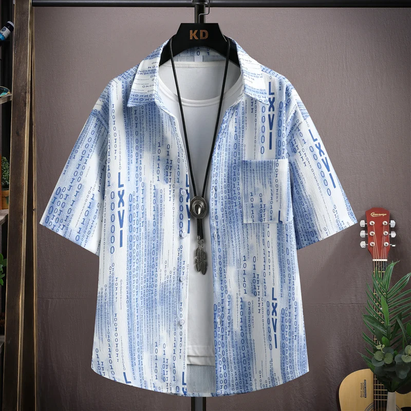 Ice Silk Men's Casual irt ort Sve Thin Summer Faionable Cool Feeling Upper Apparel Polyester Fiber Stand Fit
Ice Silk Men's Casual irt ort Sve Thin Summer Faionable Cool Feeling Upper Apparel Polyester Fiber Stand Fit