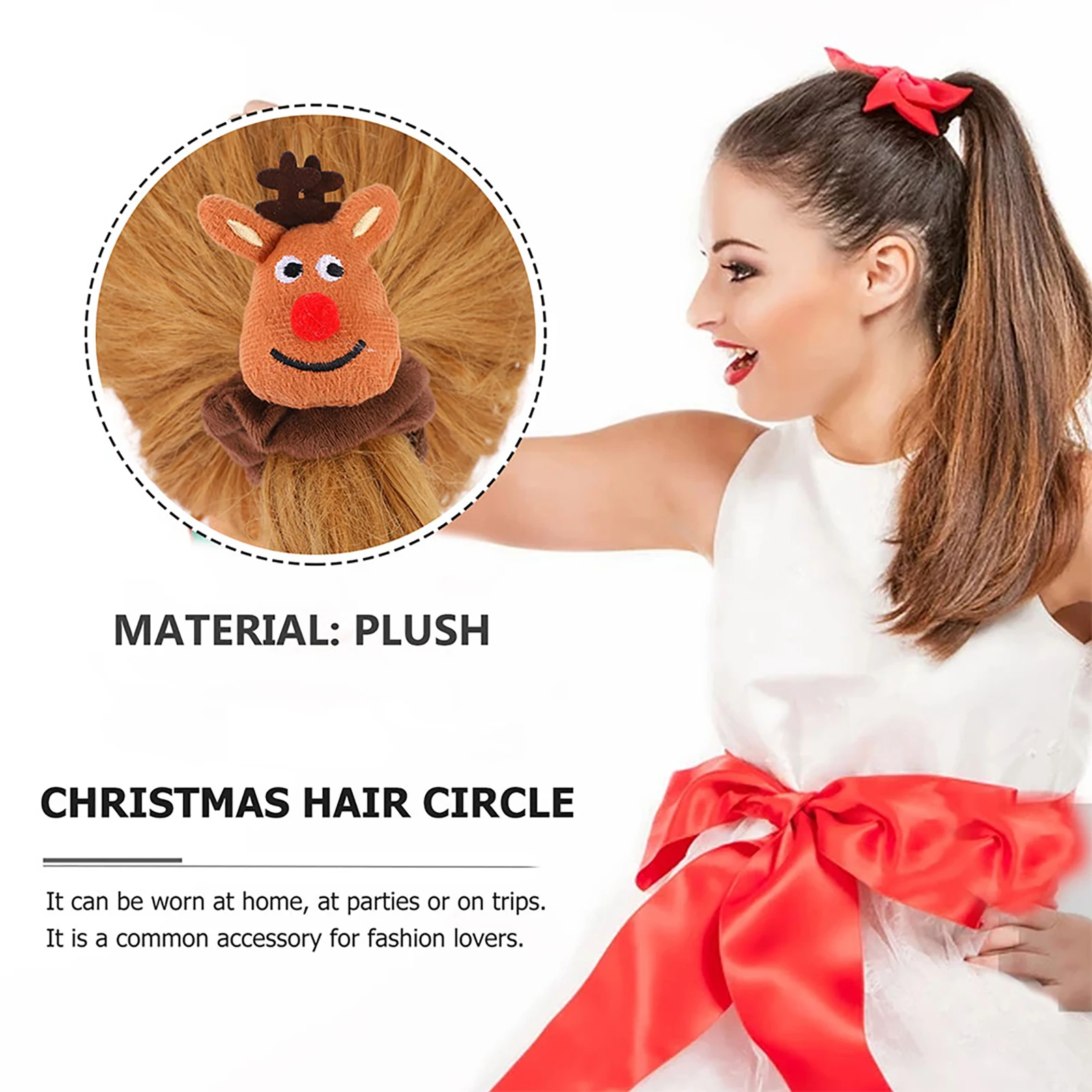 6pcs Christmas Scrunchies Rope Xmas Ties Elastic Bands For Holiday Party Adults Hair Accessories Cartoon Hair Ropes
6pcs Christmas Scrunchies Rope Xmas Ties Elastic Bands For Holiday Party Adults Hair Accessories Cartoon Hair Ropes