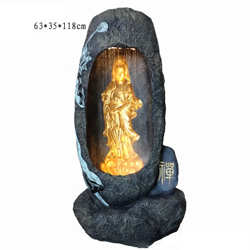 Рокарий Фонтан Статуя Будды Гуаньинь Текущая Вода Орнамент Гостиная Балкон Двор Украшение Багатства
Рокарий Фонтан Статуя Будды Гуаньинь Текущая Вода Орнамент Гостиная Балкон Двор Украшение Багатства