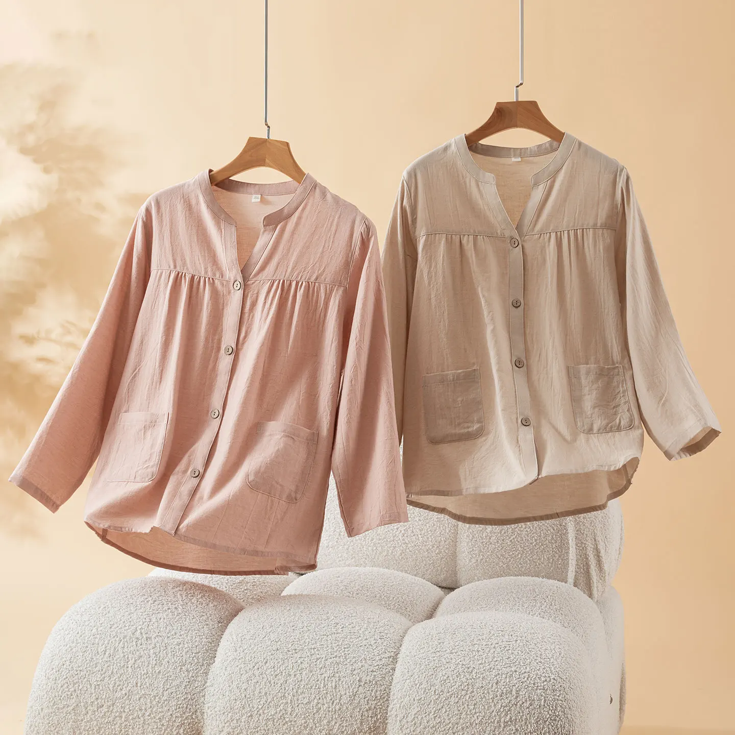 Sexy O-Neck Pajama Set Women's Cotton Long Sleeve Shirt Pants Two Piece Sweet Homewear
Sexy O-Neck Pajama Set Women's Cotton Long Sleeve Shirt Pants Two Piece Sweet Homewear