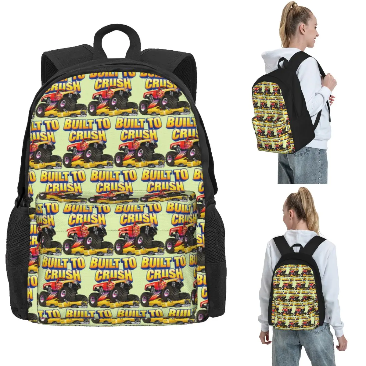 Built To Crush Monster Truck Backpack Hot Sale Daypack Large Capacity Children BookBag School Bag Shoulder Bags for Men Women
Built To Crush Monster Truck Backpack Hot Sale Daypack Large Capacity Children BookBag School Bag Shoulder Bags for Men Women