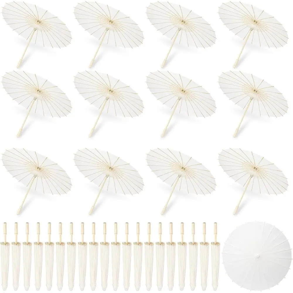 Mo32 Piece 23.6 Inch White Paper Umbrellas, Chinese Japanese Oiled Paper Parasols, White Parasols Umbrellas Bulk or DIY Painting
Mo32 Piece 23.6 Inch White Paper Umbrellas, Chinese Japanese Oiled Paper Parasols, White Parasols Umbrellas Bulk or DIY Painting