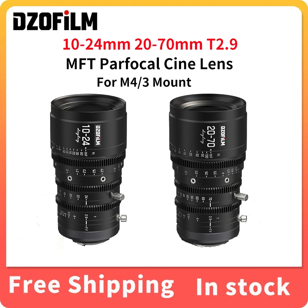 DZOFilm DZO 10-24mm 20-70mm T2.9 MFT Parfocal Cine Lens for Micro Four Thirds Camera Lens
DZOFilm DZO 10-24mm 20-70mm T2.9 MFT Parfocal Cine Lens for Micro Four Thirds Camera Lens