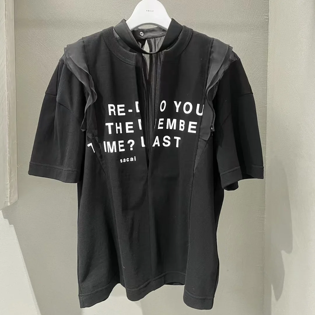 FOG SACAI японская футболка с круглым вырезом Ne Svel, повседневный женский топ из смеси хлопка и полиэстера с буквенным принтом
FOG SACAI японская футболка с круглым вырезом Ne Svel, повседневный женский топ из смеси хлопка и полиэстера с буквенным принтом