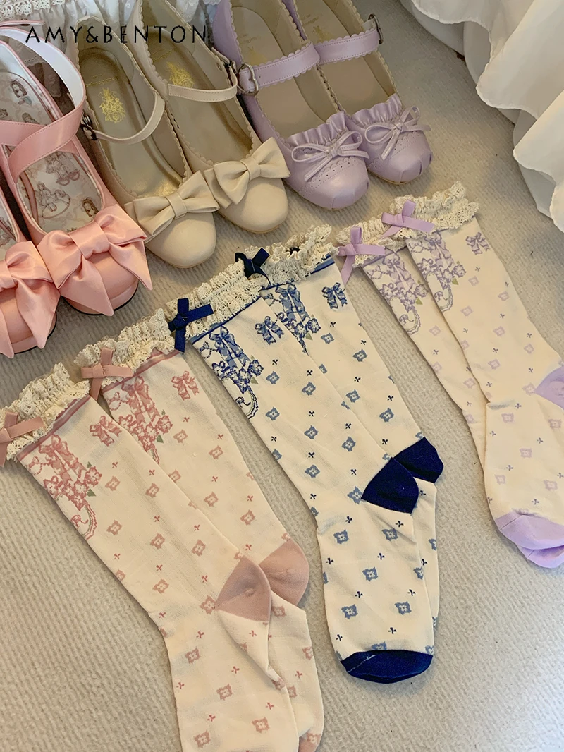 Daily Japanese Lolita Socks Women Summer New Thin Pure Cotton Slim Stockings Sweet Cute Bow Lace Socks All Match Kawaii Socks
Daily Japanese Lolita Socks Women Summer New Thin Pure Cotton Slim Stockings Sweet Cute Bow Lace Socks All Match Kawaii Socks