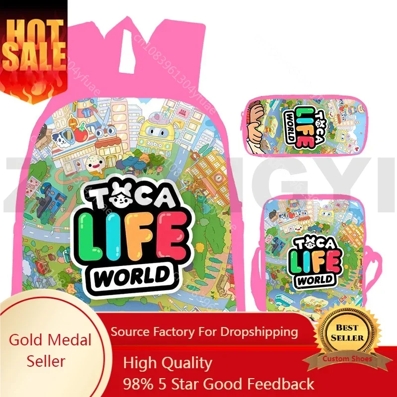 Cute Toca Boca 3D Backpack 12/16 Inch Large Capacity Children Teenager Canvas School Bag Toca Life World Game Laptop Men Packbag
Cute Toca Boca 3D Backpack 12/16 Inch Large Capacity Children Teenager Canvas School Bag Toca Life World Game Laptop Men Packbag