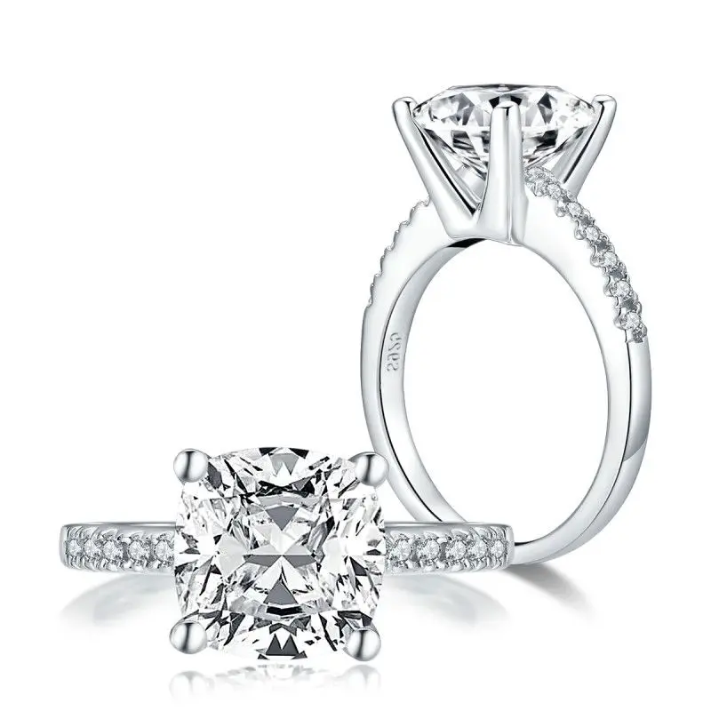 3.5 Carat Cushion Moissanite 925 Sterling Silver Engagement Wedding Rings for Women Fine Jewelry Free Shipping
3.5 Carat Cushion Moissanite 925 Sterling Silver Engagement Wedding Rings for Women Fine Jewelry Free Shipping