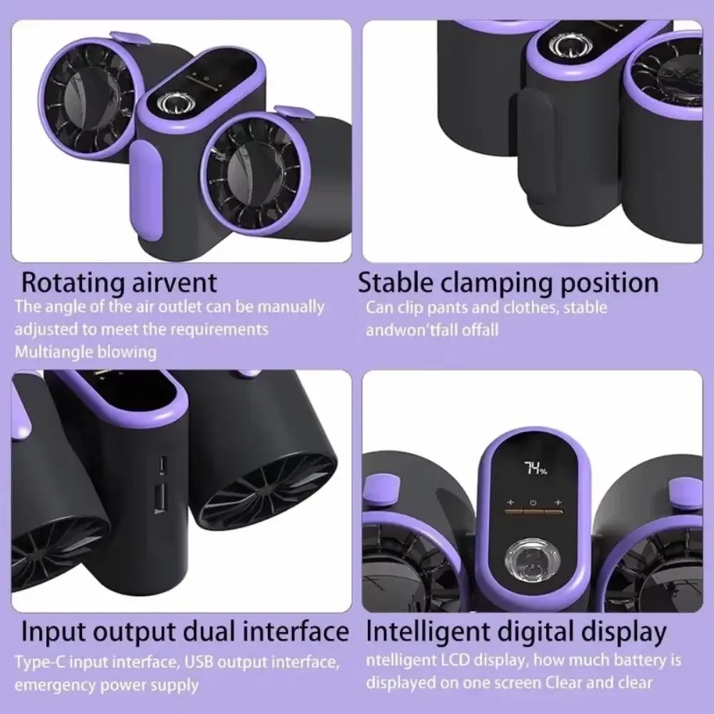 Heavy Duty Turbo Waist Fan High Power High Airflow Rechargeable Cooling Fan Dual Turbo Head Industrial Grade Clip-On Waist Fan
Heavy Duty Turbo Waist Fan High Power High Airflow Rechargeable Cooling Fan Dual Turbo Head Industrial Grade Clip-On Waist Fan