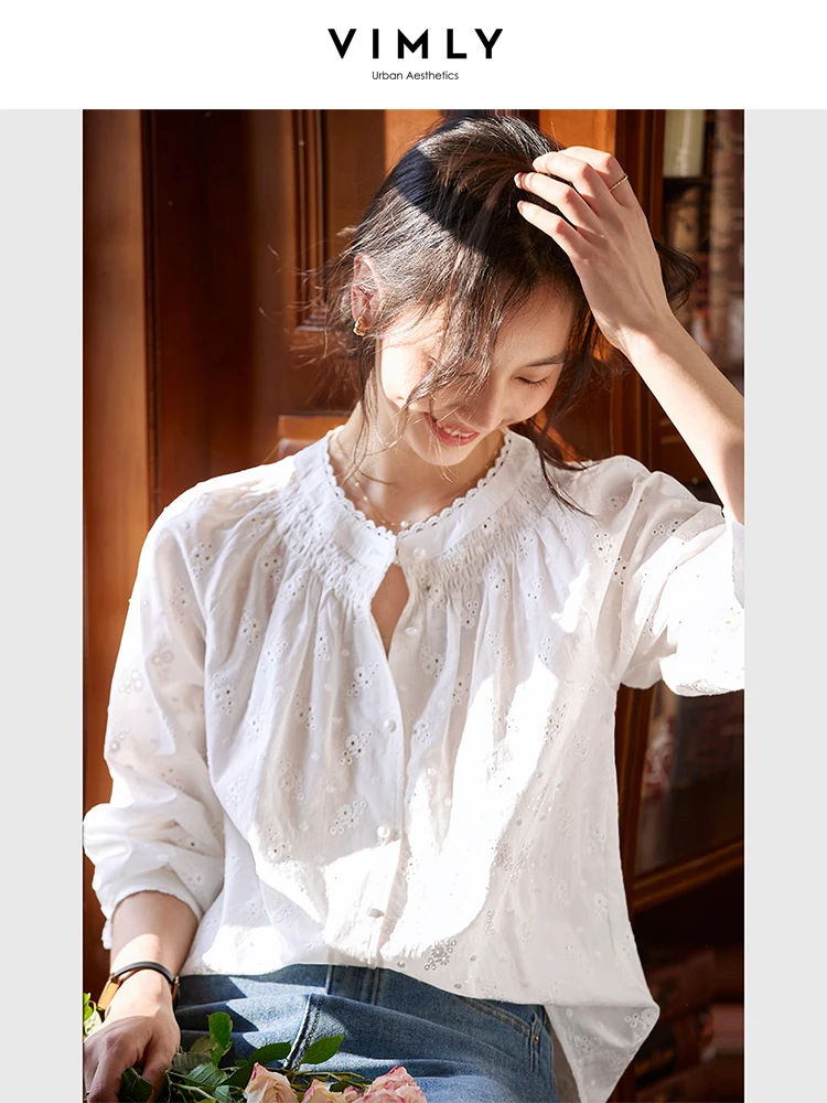 VIMLY 2025 Spring Casual Loose Cut-out O-Neck Cardigan Top Women's Simple Hollow Out Loose Long Sleeve Blouse Office Top A0981
VIMLY 2025 Spring Casual Loose Cut-out O-Neck Cardigan Top Women's Simple Hollow Out Loose Long Sleeve Blouse Office Top A0981