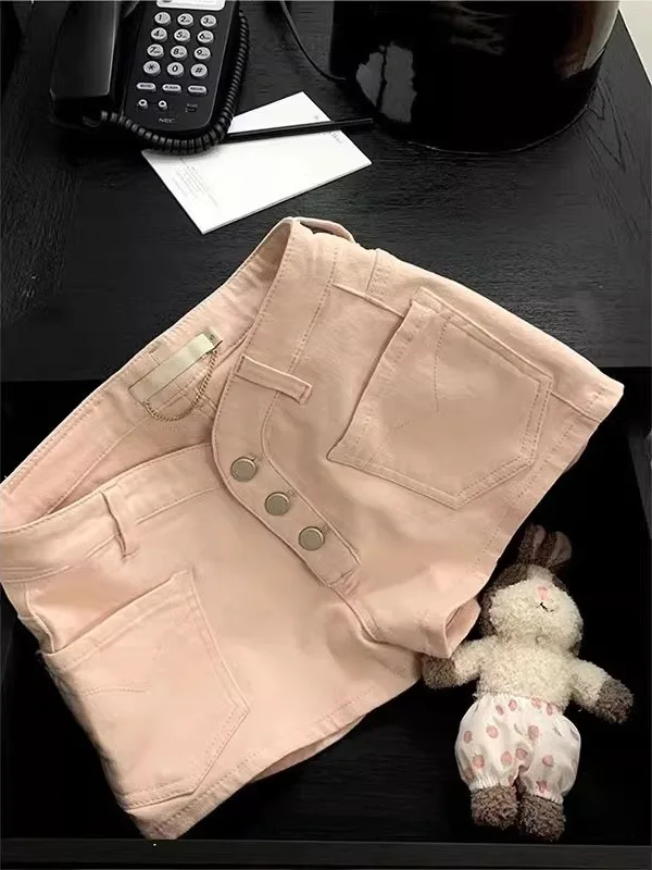 Pink High Waist Slimming Short Jeans Women's Casual Versatile Summer New Style Korean Version Super Short Pants Cool Feeling
Pink High Waist Slimming Short Jeans Women's Casual Versatile Summer New Style Korean Version Super Short Pants Cool Feeling