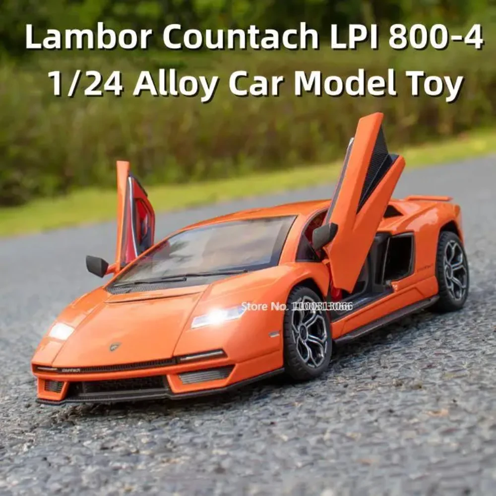 1:24 спортивный автомобиль Countach LPI800-4 миниатюрная модель игрушки из сплава, литой под давлением, откатная задняя часть, 2 двери, звук, свет, коллекция автомобилей, подарки
1:24 спортивный автомобиль Countach LPI800-4 миниатюрная модель игрушки из сплава, литой под давлением, откатная задняя часть, 2 двери, звук, свет, коллекция автомобилей, подарки