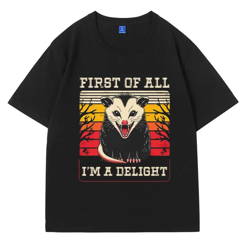 First of All I'm A Delight Sarcastic Opossum T-shirt Funny Angry Possum Self Love T Shirt Men Women Fashion Oversized Tee Shirts
First of All I'm A Delight Sarcastic Opossum T-shirt Funny Angry Possum Self Love T Shirt Men Women Fashion Oversized Tee Shirts