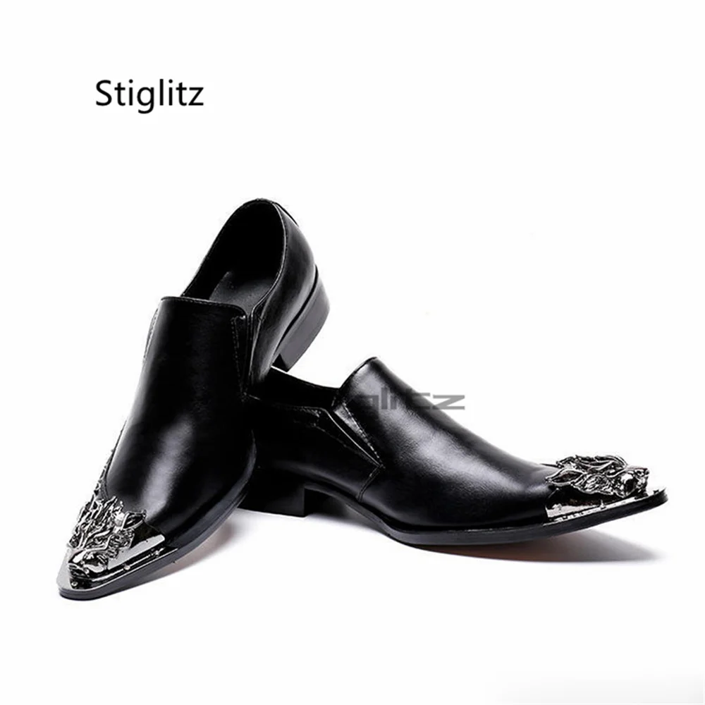 Black Leather Rivet Dress Shoes for Men Metal Pointed Toe Casual Business Shoes British Style Genuine Cowhide Wedding Shoes
Black Leather Rivet Dress Shoes for Men Metal Pointed Toe Casual Business Shoes British Style Genuine Cowhide Wedding Shoes