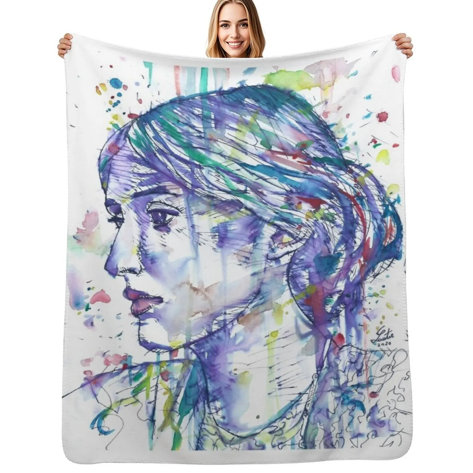 VIRGINIA WOOLF watercolor and ink portrait.1 Throw Blanket Stylish Decor Blanket Gift for Friends Roommate
VIRGINIA WOOLF watercolor and ink portrait.1 Throw Blanket Stylish Decor Blanket Gift for Friends Roommate