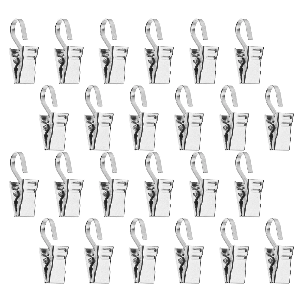 25pcs Stainless Steel Curtain Clips Thickened Hooks for Hanging Lights Photos Decorations Camping Car Awnings Parties
25pcs Stainless Steel Curtain Clips Thickened Hooks for Hanging Lights Photos Decorations Camping Car Awnings Parties