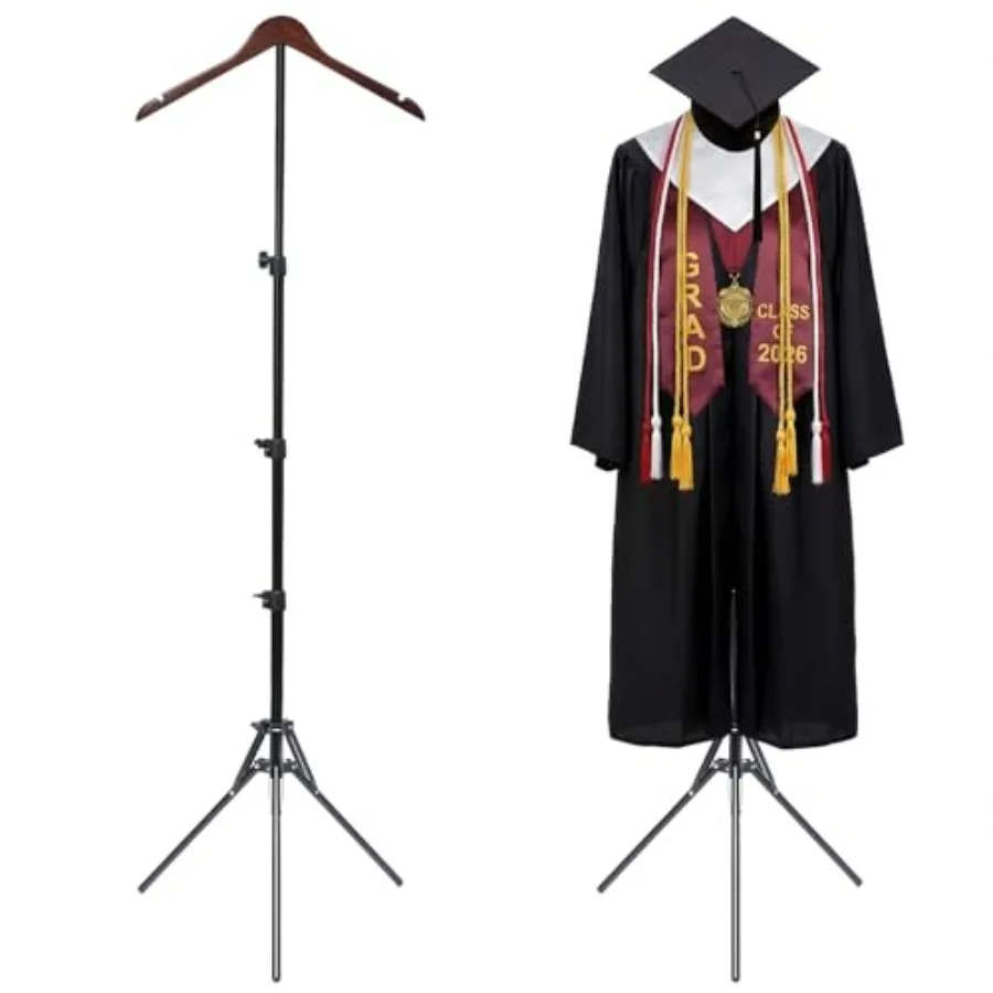 Graduation Gown Display Stand Adjustable Garment Hanger for T Shirt 32-63 Inch Portable Hanging Metal Clothes Stand for Graduat
Graduation Gown Display Stand Adjustable Garment Hanger for T Shirt 32-63 Inch Portable Hanging Metal Clothes Stand for Graduat