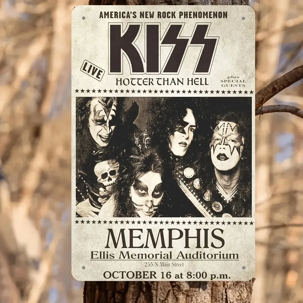 VINTAGEROCKZ "KISS Dynasty Glamour" Distressed Metal Sign – 8x12" Memphis Poster Art with Starchild Makeup & Ace
VINTAGEROCKZ "KISS Dynasty Glamour" Distressed Metal Sign – 8x12" Memphis Poster Art with Starchild Makeup & Ace