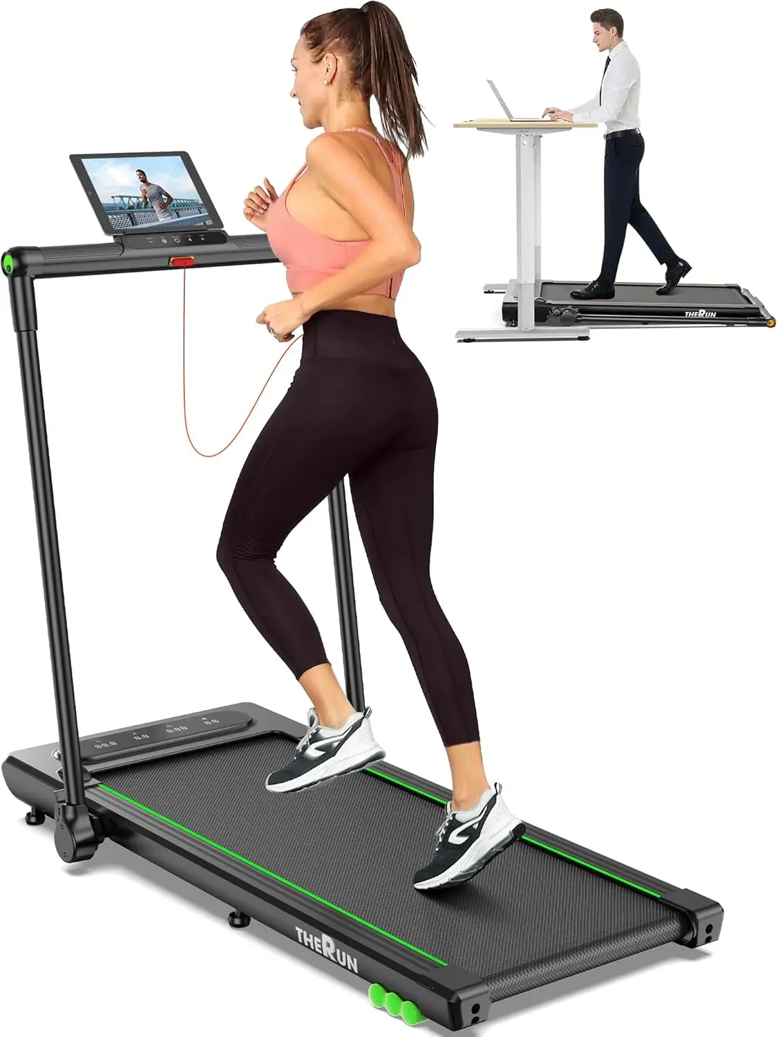 Treadmill, 2 in 1 Under Desk Walking Pad Treadmill, Electric Compact Space Folding Treadmill for Home Office
Treadmill, 2 in 1 Under Desk Walking Pad Treadmill, Electric Compact Space Folding Treadmill for Home Office
